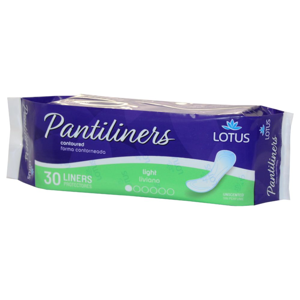 48 Wholesale Lotus Panty Liner 30 Ct Light Contoured - at 