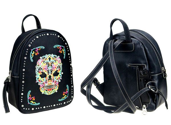 2 Pieces of Montana West Sugar Skull Collection Backpack