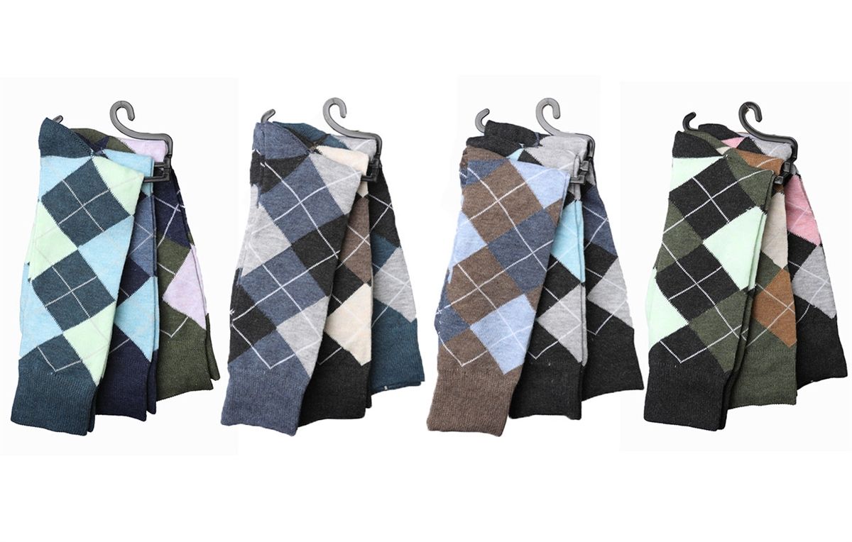180 Pairs of Mens Argyle Dress Socks