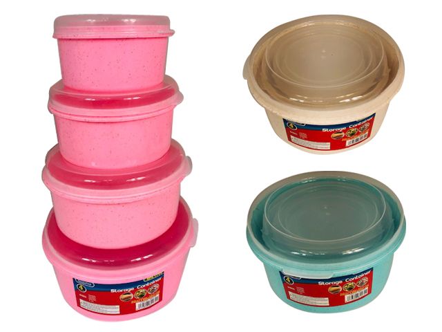 48 Pieces of 4 Piece Round Food Container