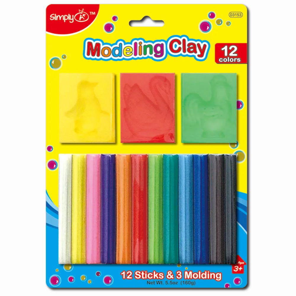 24 Pieces of 12-Color Modeling Clay