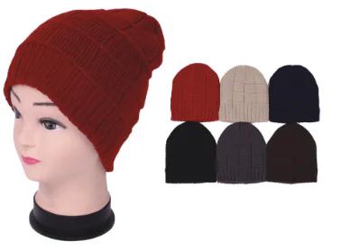 72 Pieces of Women's Woven Checker Pattern Beanie