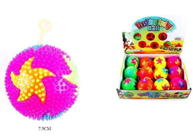 96 Wholesale Spike And Squish Light Up Ball Star