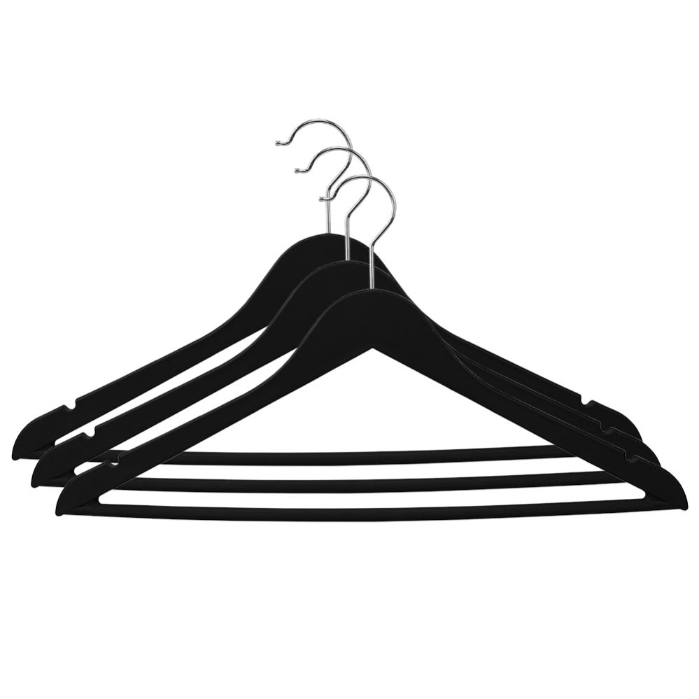 High Quality Plastic Hanger 12 Pcs ( black)