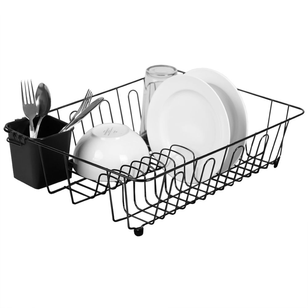 Dish Drainer, Black Wire, Large