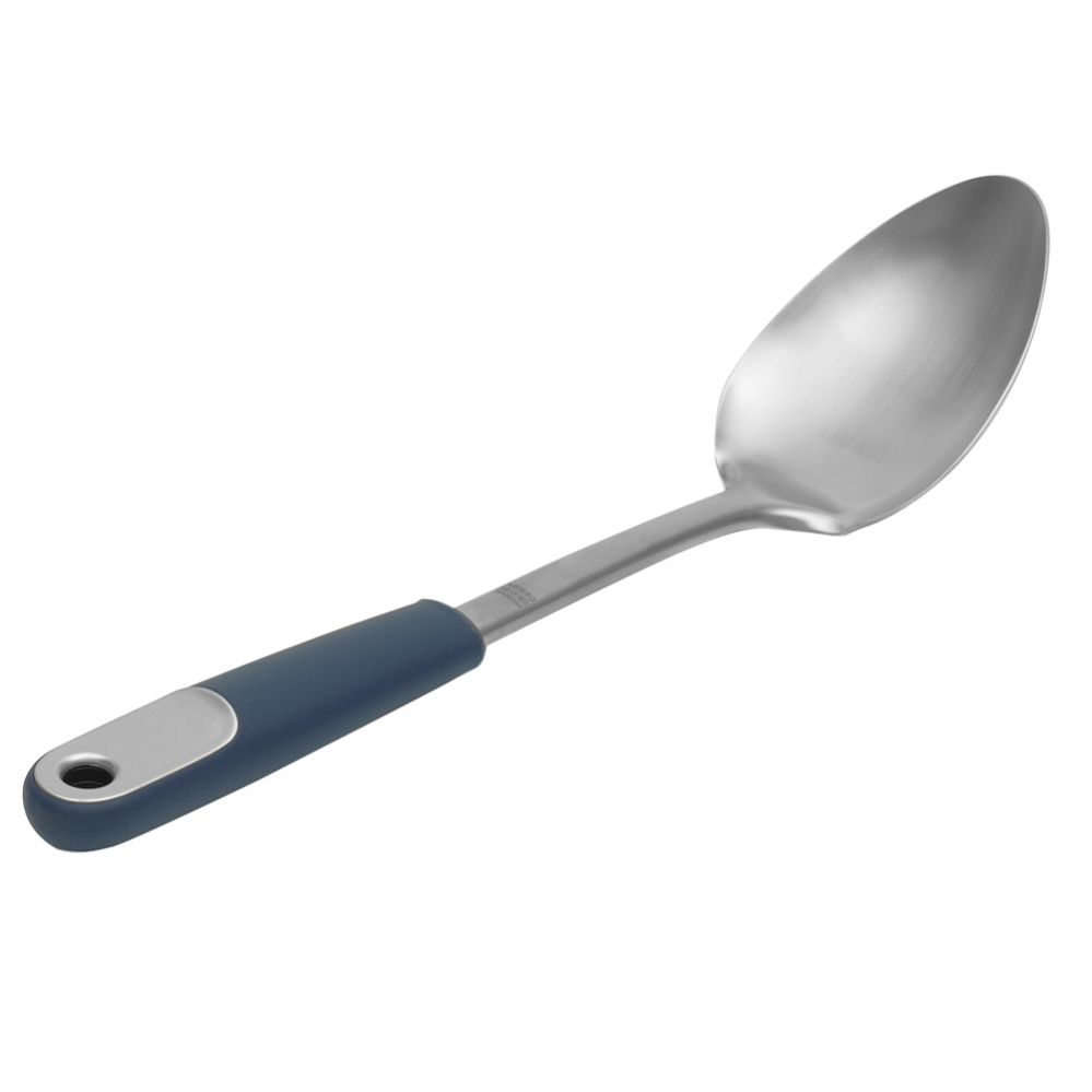 24 Wholesale Michael Graves Design Comfortable Grip Stainless Steel Solid Spoon, Indigo