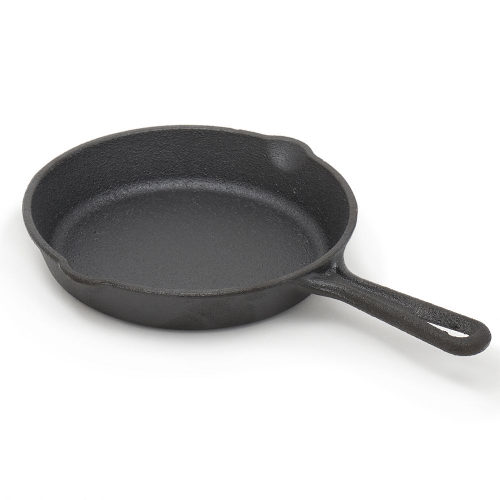 3 pieces of Home Basics 6-Inch Cast Iron Skillet, Black
