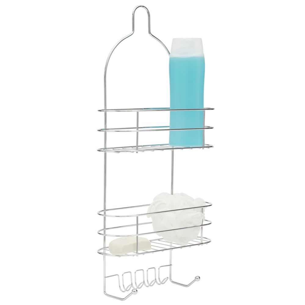 6 pieces of Home Basics 2 Tier Wire Shower Caddy, Chrome