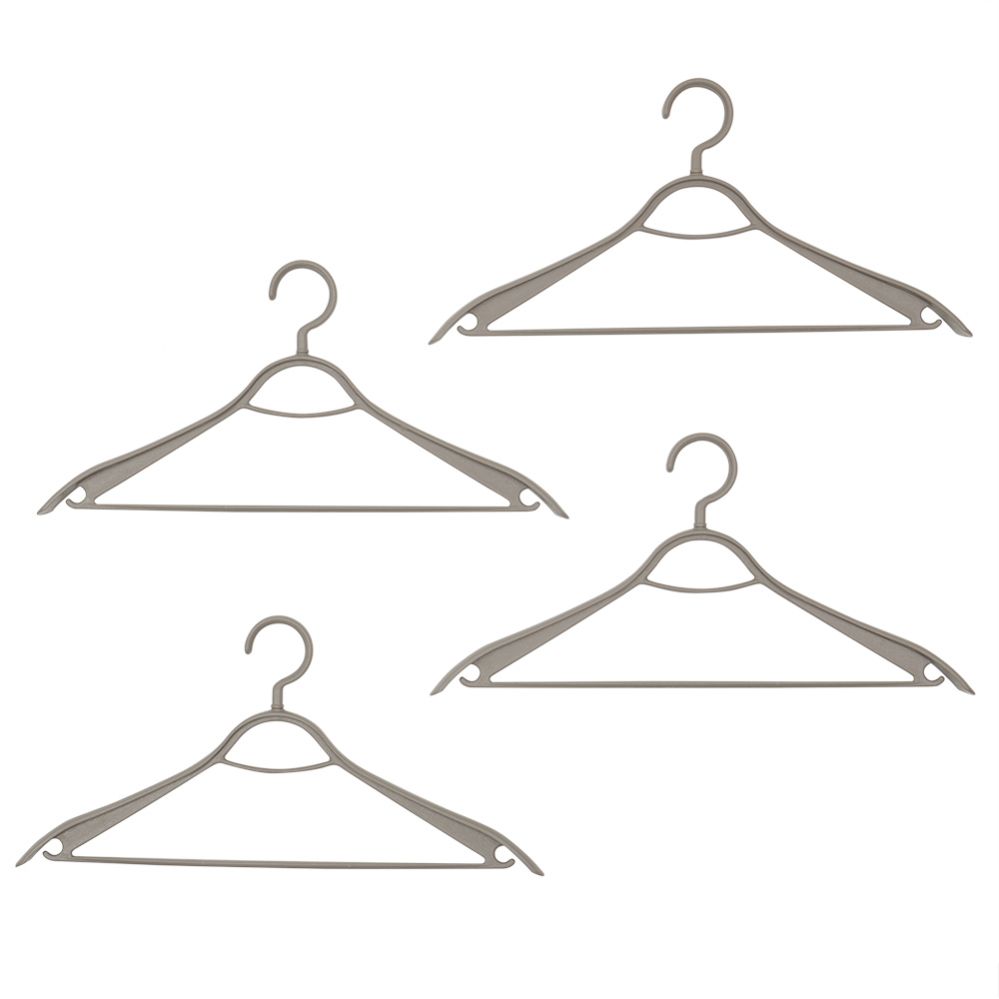 12 pieces Home Basics Plastic Hangers, (pack Of 4), Timber White - Hangers  - at 