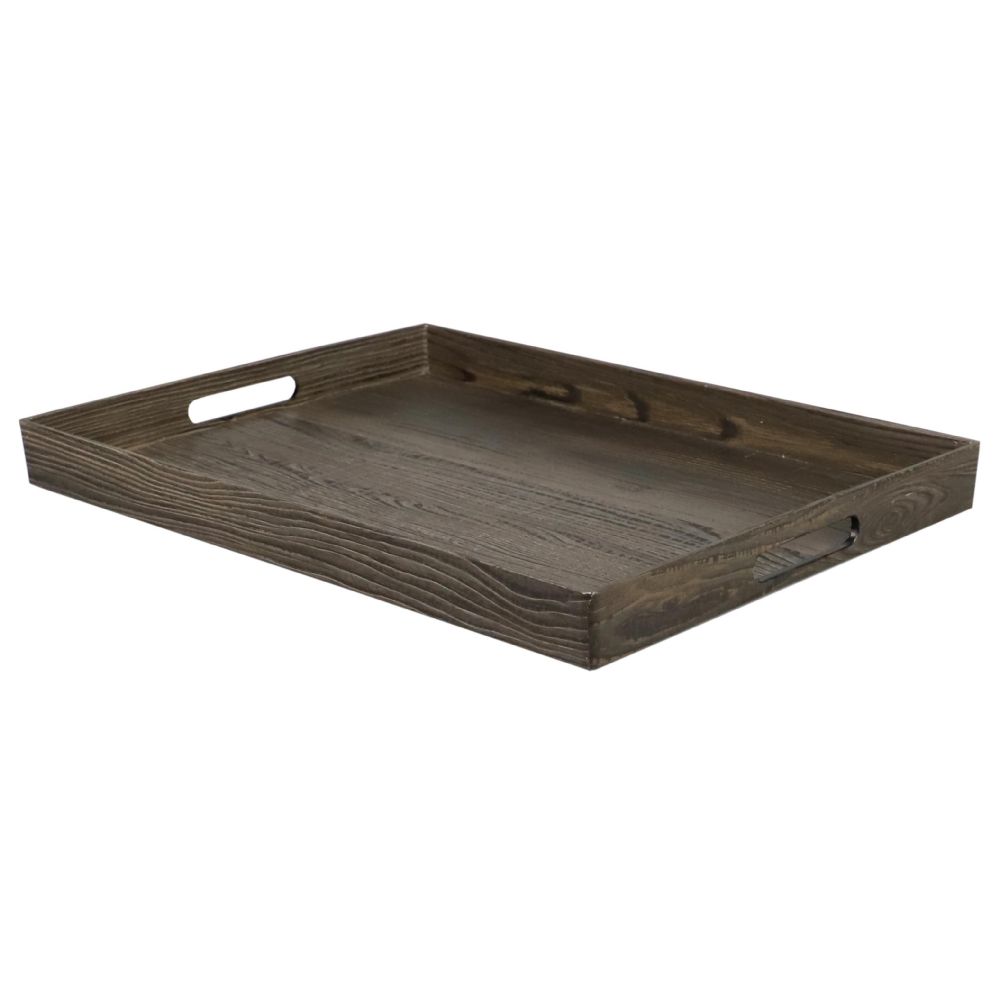 6 pieces of Home Basics WooD-Like Serving Tray, Ash