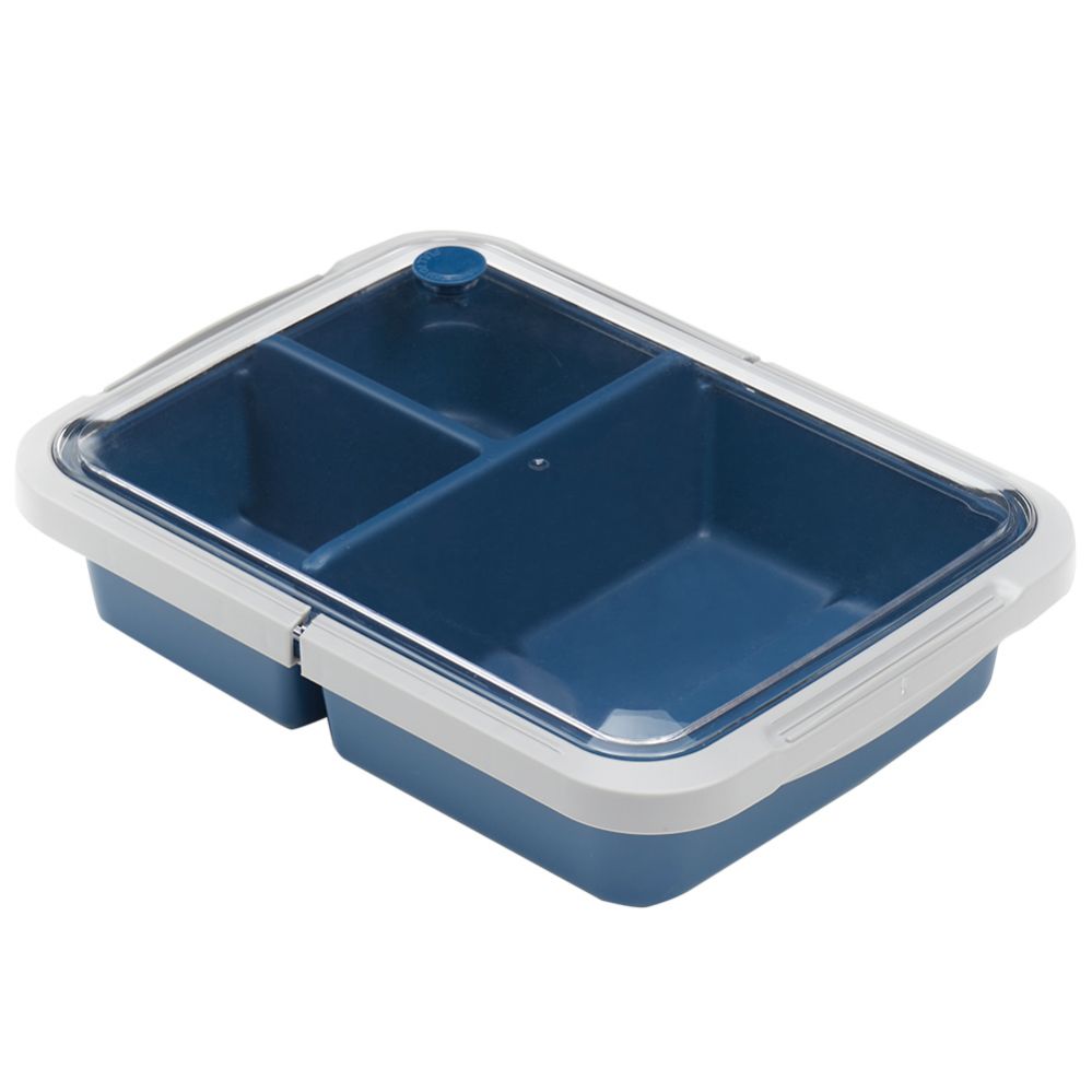 12 pieces of Home Basics Airtight 3 Compartment Lunch Box, (50 Oz)
