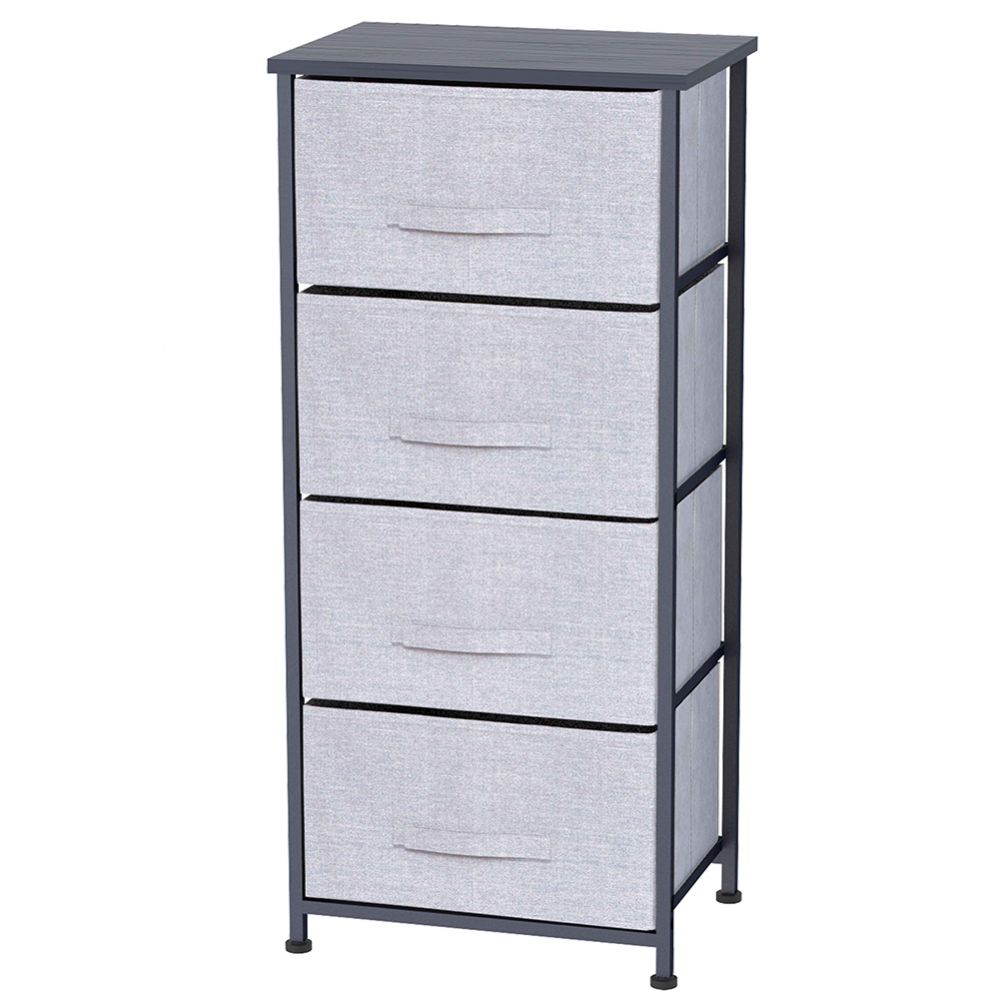 Home Basics 4 Drawer Storage Organizer, Grey - Storage & Organization ...