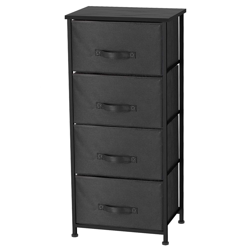 Home Basics 4 Drawer Storage Organizer, Black Storage & Organization at