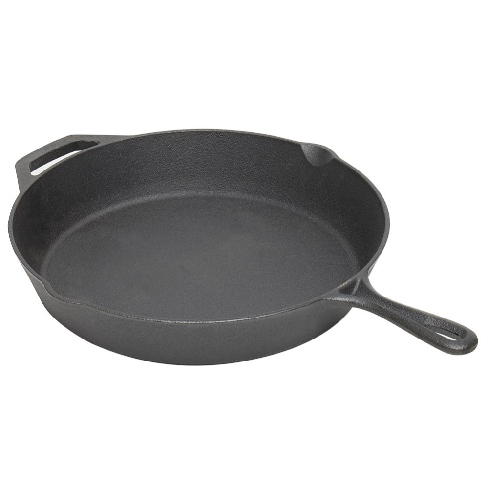 3 Pieces of Home Basics 12-Inch PrE-Seasoned Cast Iron Skillet With Pour Spouts
