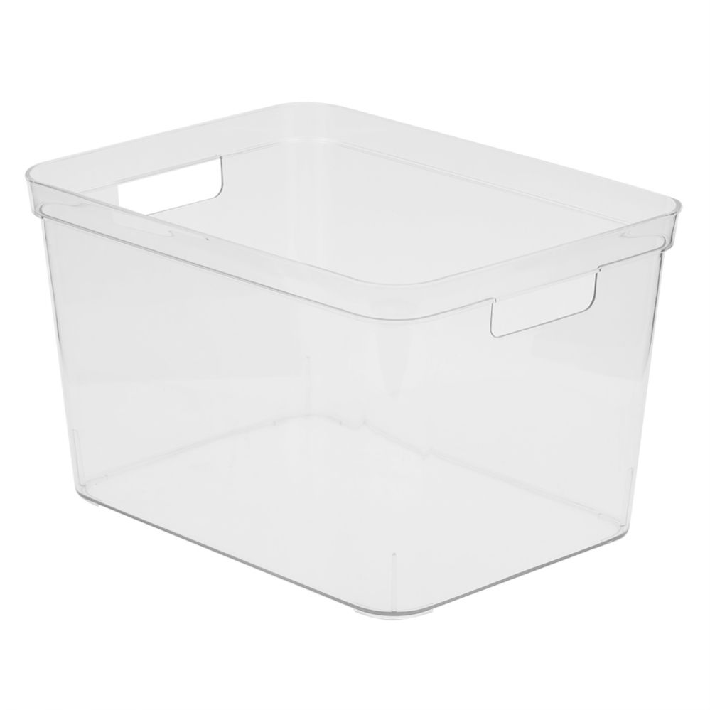 12 pieces Home Basics 5.67 Gal. Plastic Storage Bin, Clear - Storage &  Organization - at 