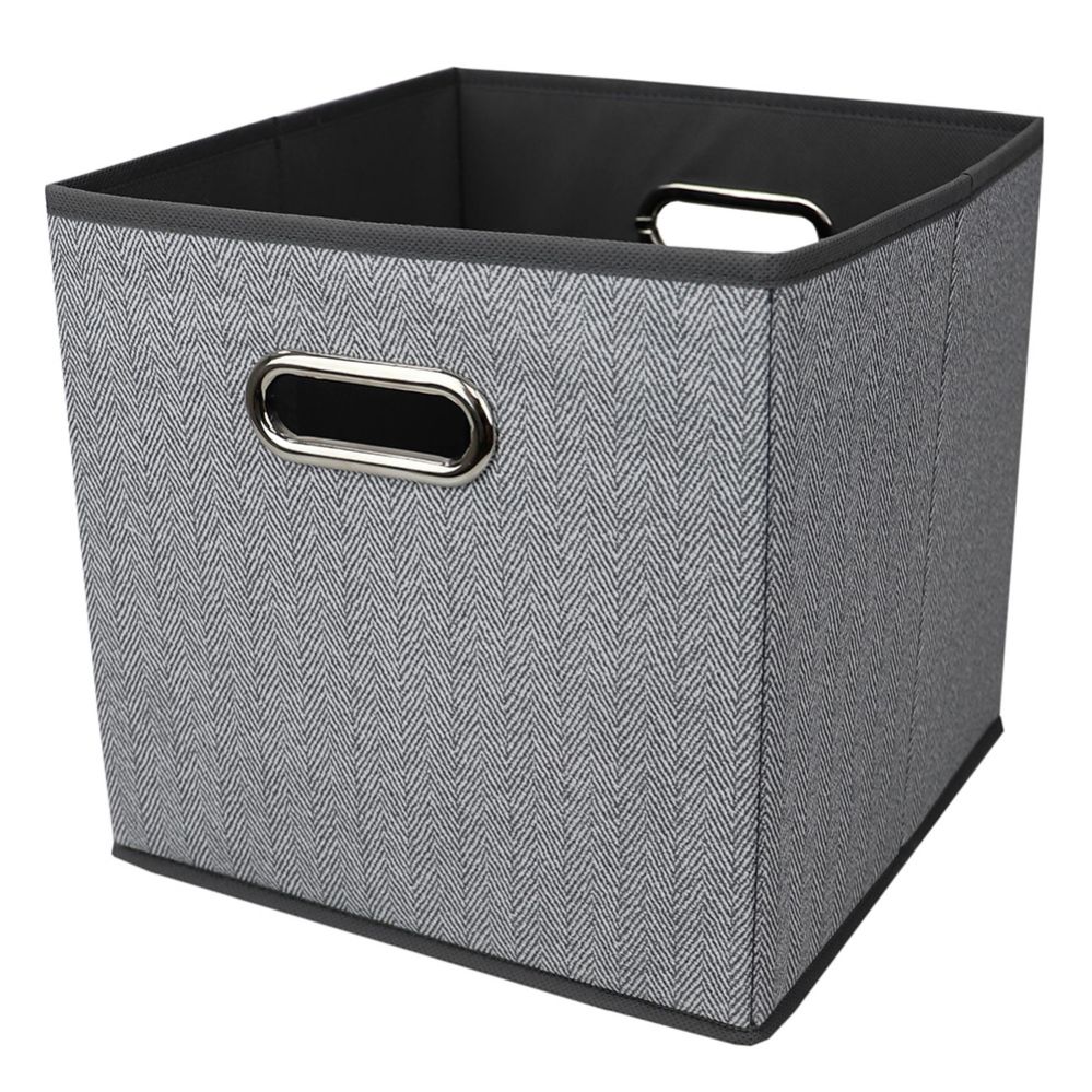 Home Basics Collapsible Laundry Basket, Grey