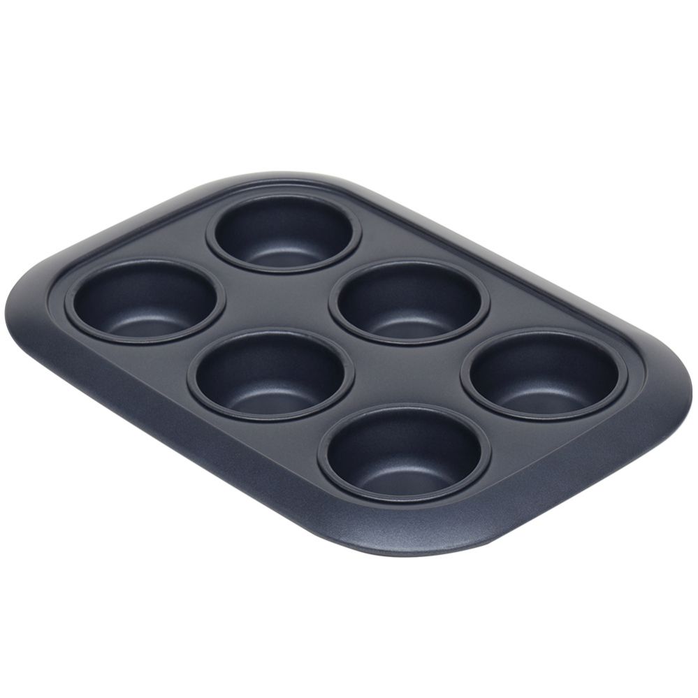 12 pieces of Michael Graves Design Textured Non-Stick 6 Cup Carbon Steel Muffin Pan, Indigo