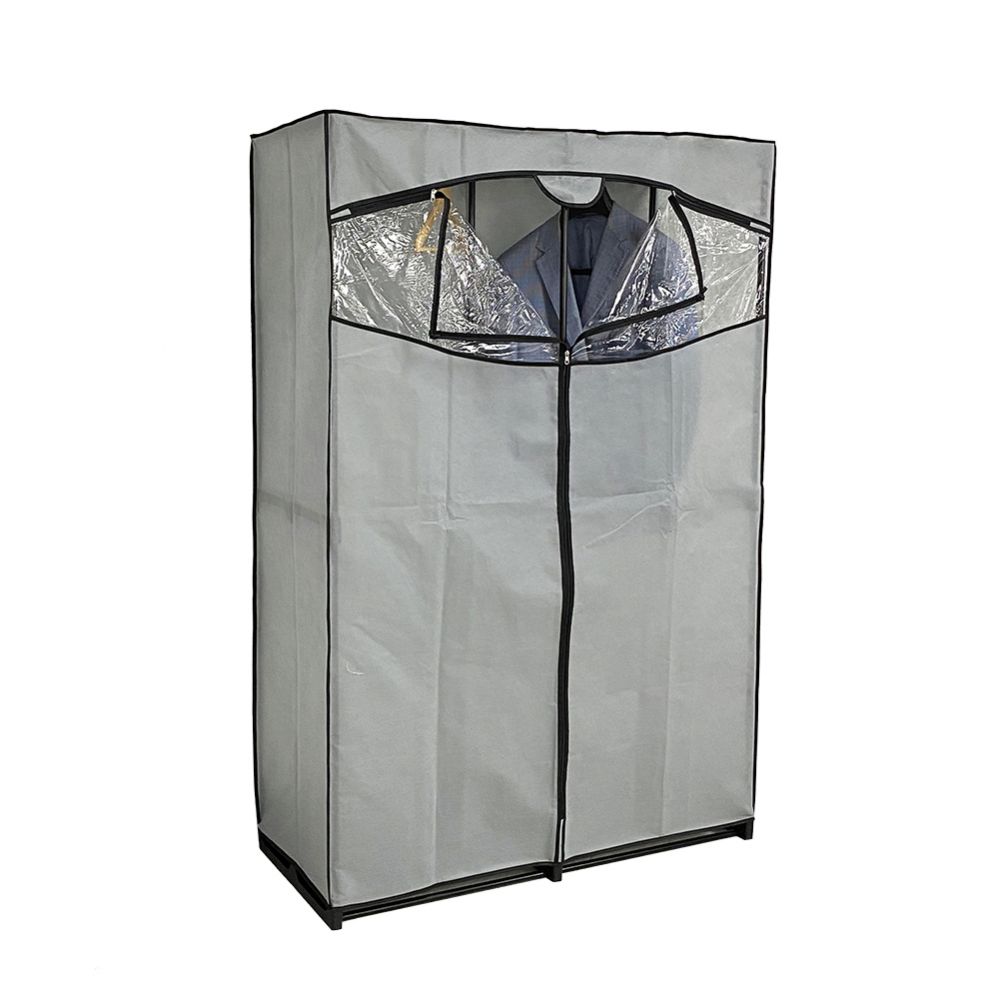 4 Wholesale Home Basics Storage Closet With Window, Grey at