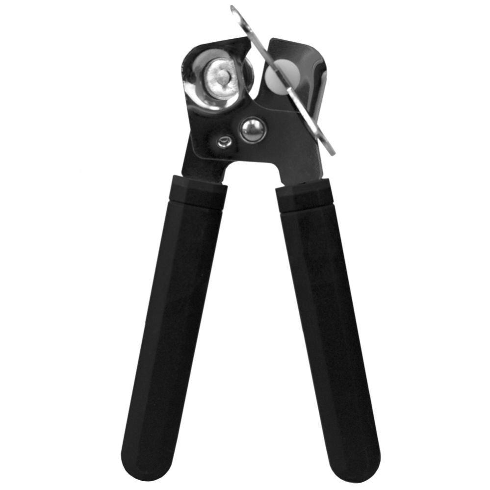 24 pieces Home Basics Stainless Steel Manual Handheld Can Opener With Long  Smooth Grip Rubber Handles, Black - Kitchen Gadgets & Tools - at 