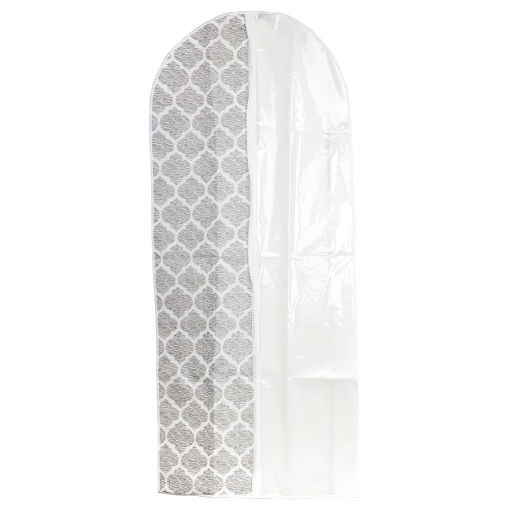 12 pieces of Home Basics Arabesque NoN-Woven Garment Bag With Clear Plastic Panel, White
