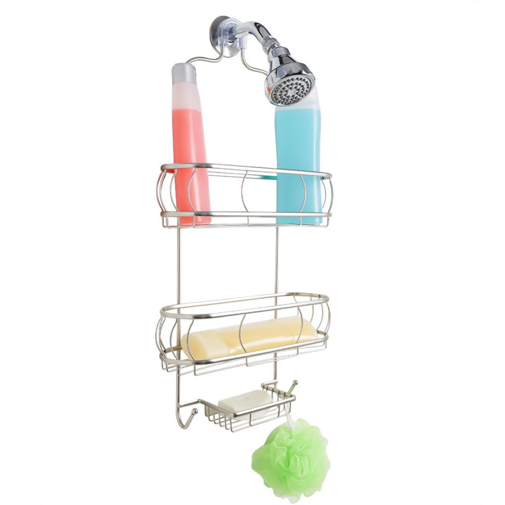 Home Basics Satin Nickel Shower Caddy