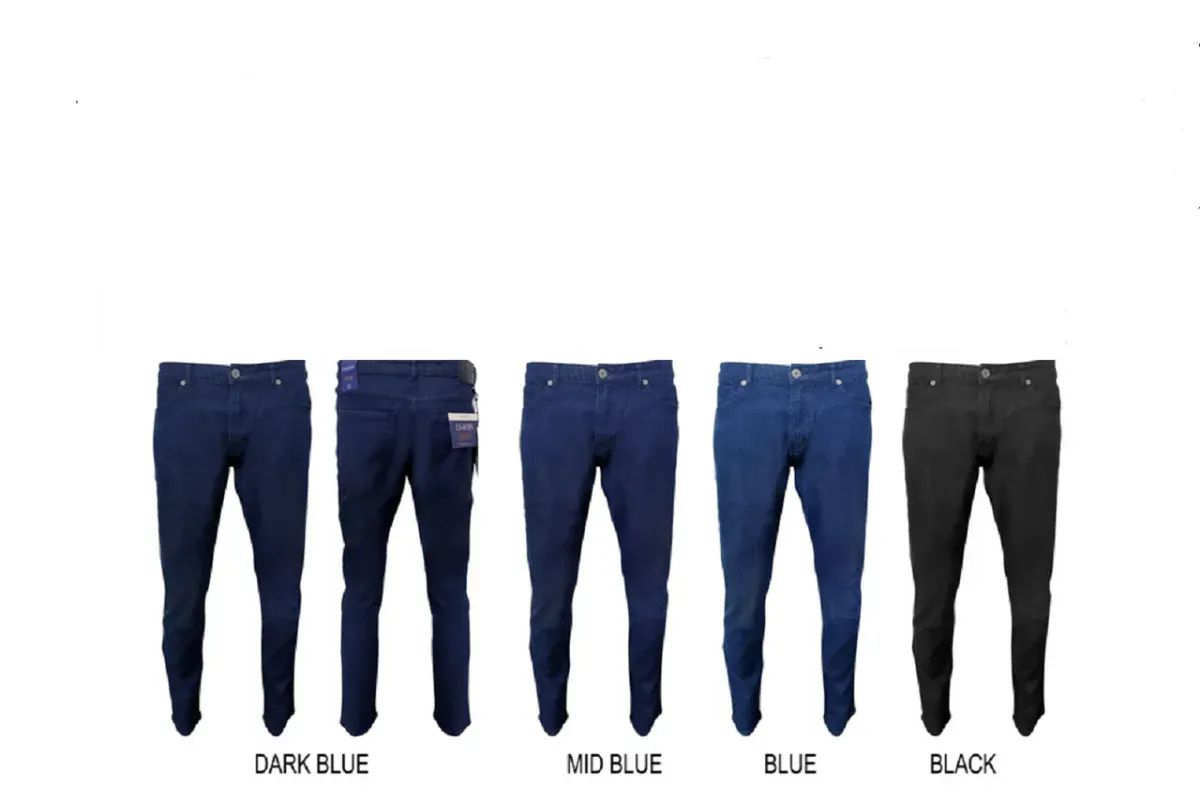 12 Wholesale Men's Streatch Denim Jeans In Black