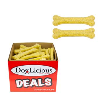 60 pieces of Dog Chew Rawhide 8-9 Inch Munchy Jumbo Bone In Pdq