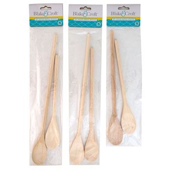 72 Packs of Mixing Spoon Wood 2pc 3ast Size 10&12in/10&14in/12&14in B&c Pbh