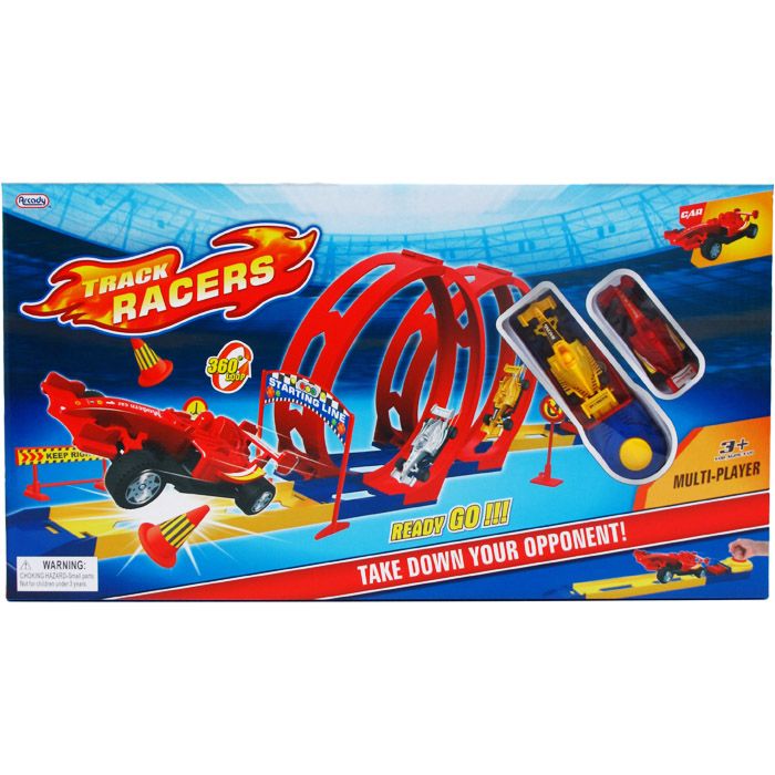 12 Wholesale 14 Pc Track Racer Playset W/ 3" Cars at
