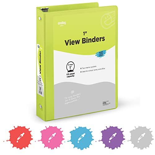 Enday 2-inch Slant-d Ring View Binder With 2 Pockets, Pink : Target