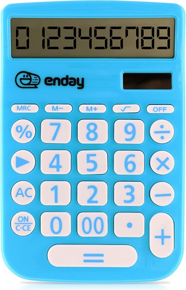 30 pieces of Basic Calculator 12 Digit Blue