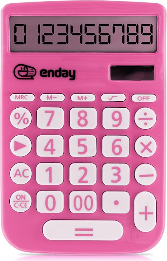 30 pieces of Basic Calculator 12 Digit Pink