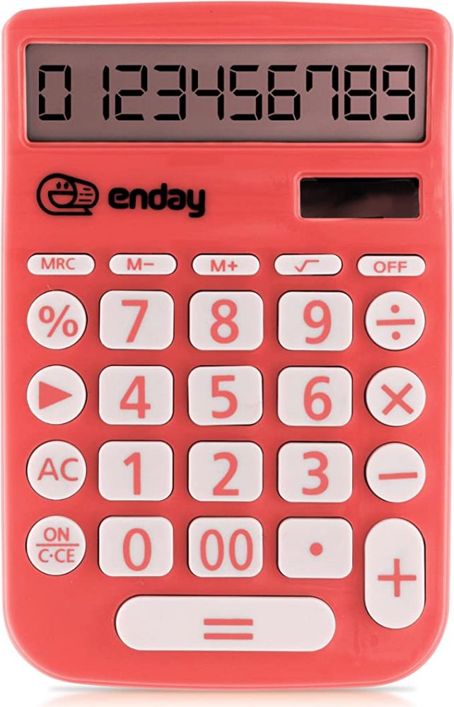 30 pieces of Basic Calculator 12 Digit Red