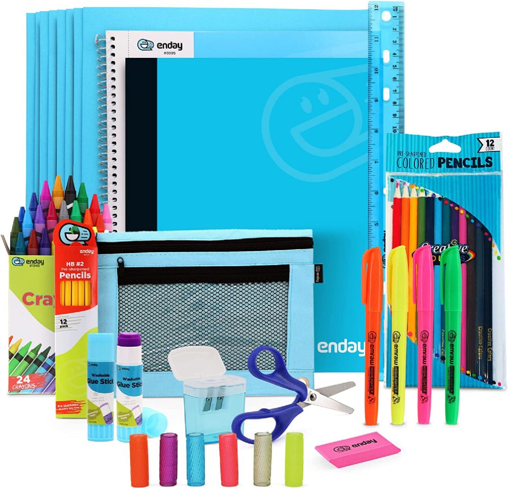 12 Wholesale School Kit Color Box Blue