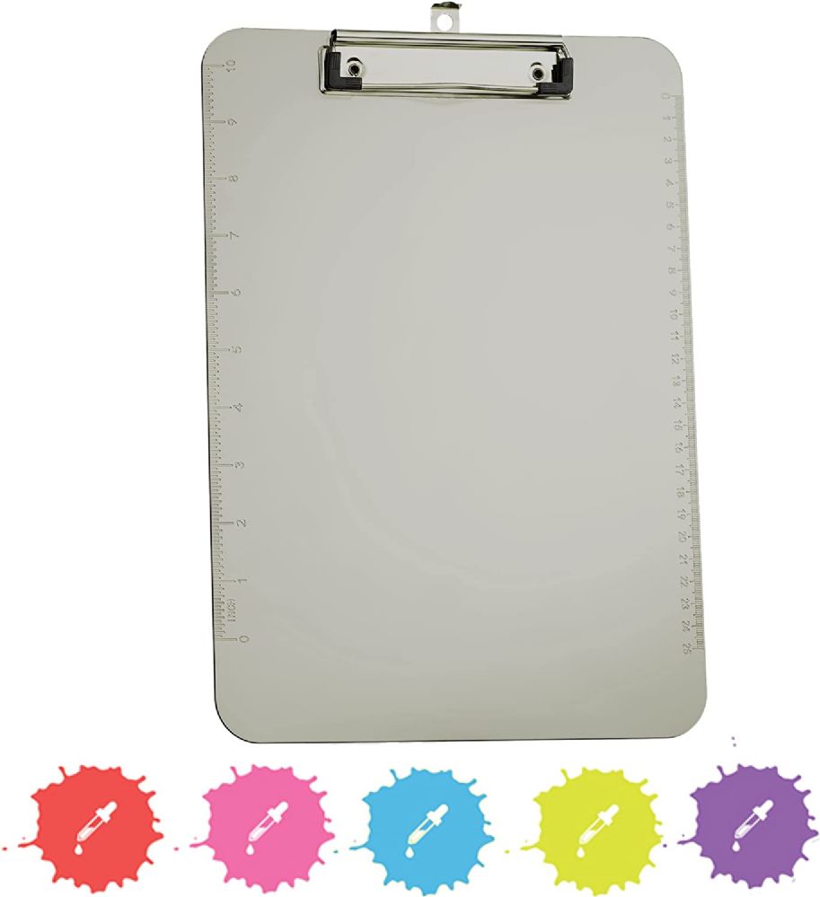 120 pieces Standard Size Plastic Clipboard W/ Low Profile Clip, Gray - Clipboards and Binders