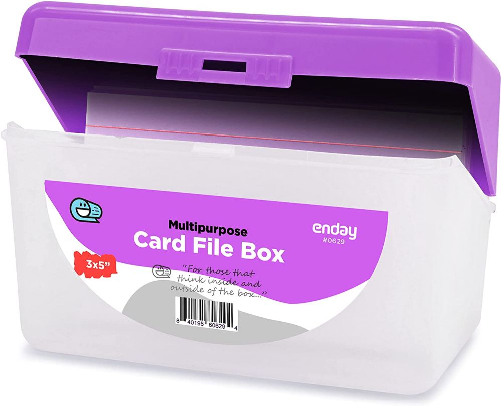 36 pieces MultI-Purpose 3" X 5" Card File Box, Purple - File Folders & Wallets