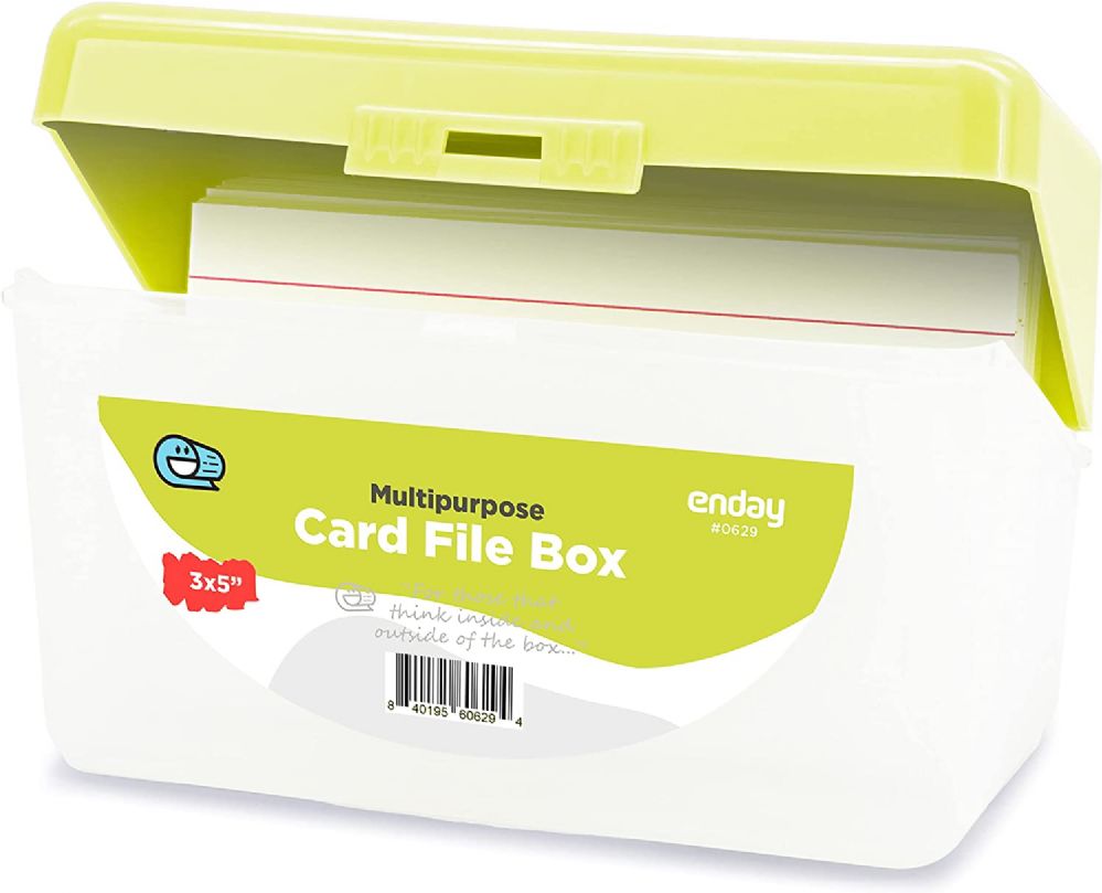 36 pieces MultI-Purpose 3" X 5" Card File Box, Green - File Folders & Wallets