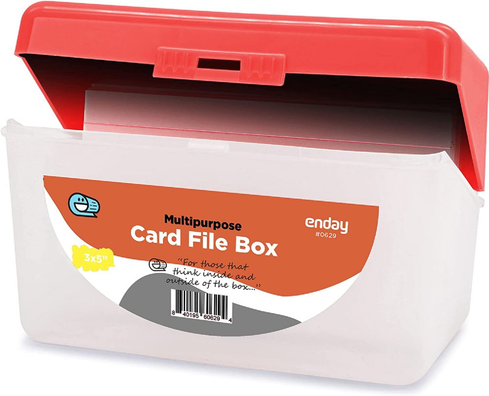 36 pieces of MultI-Purpose 3" X 5" Card File Box, Red