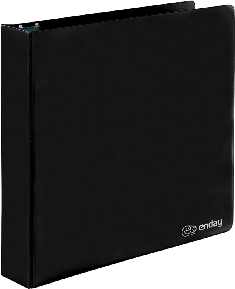 Enday 3-Inch Slant-D Ring View Binder with 2 Pockets, Gray