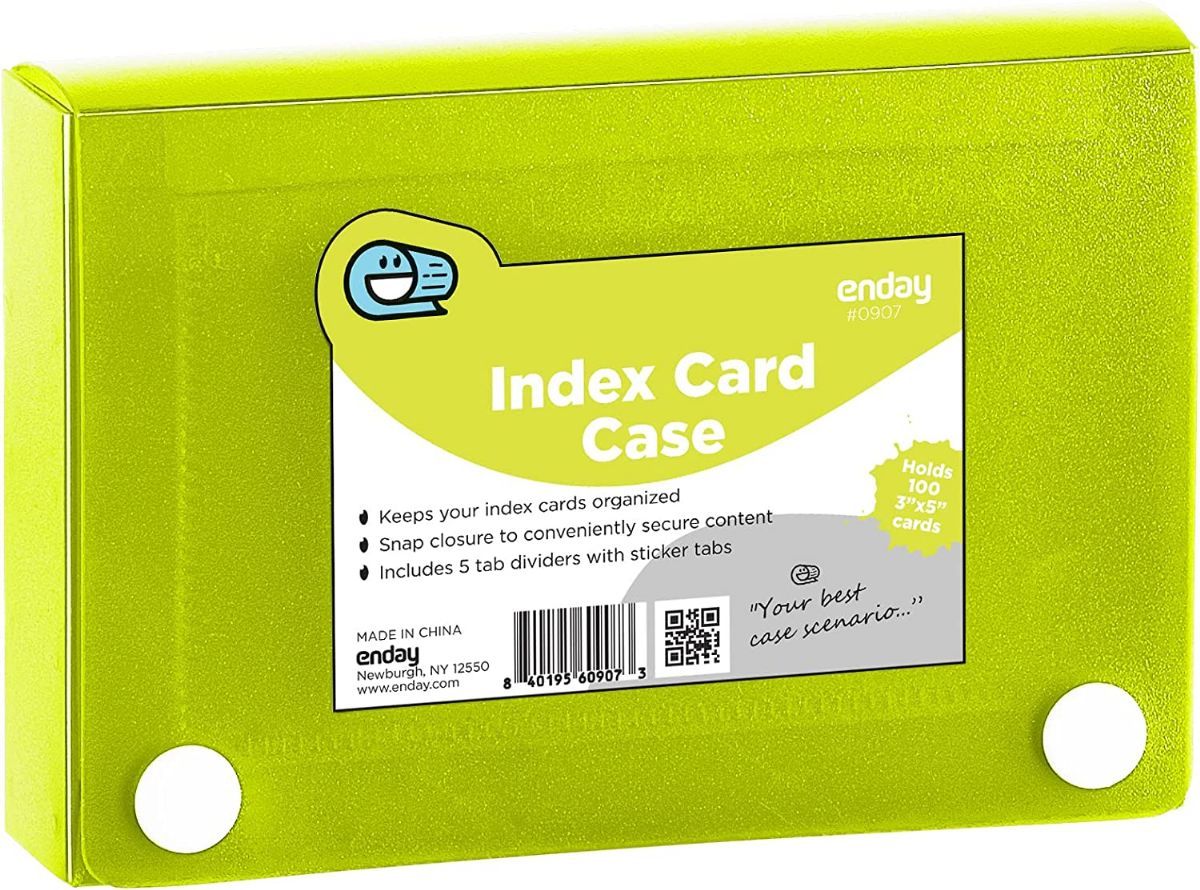 144 Pieces 3" X 5" Index Card Case Holds 5 Tab Dividers Green - Dividers & Index Cards