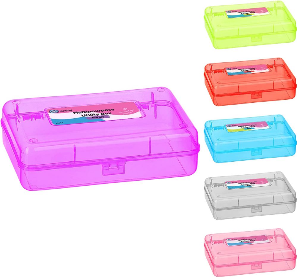 24 pieces Bright Color Multipurpose Utility Box, Purple - Storage & Organization