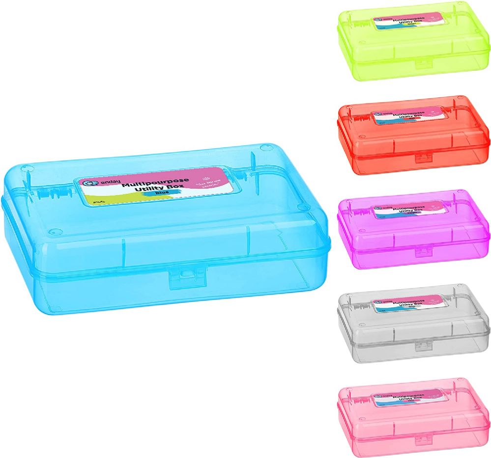 24 pieces Bright Color Multipurpose Utility Box, Blue - Storage & Organization