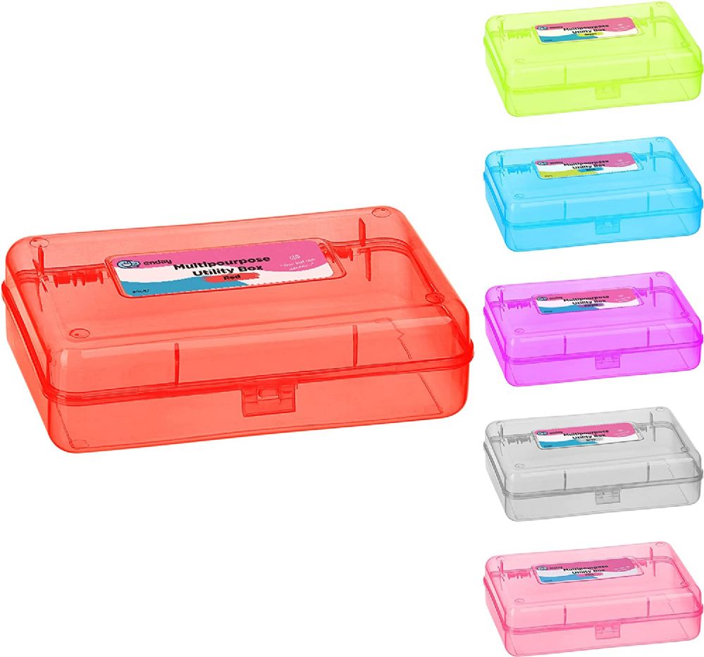 24 pieces Bright Color Multipurpose Utility Box, Red - Storage & Organization