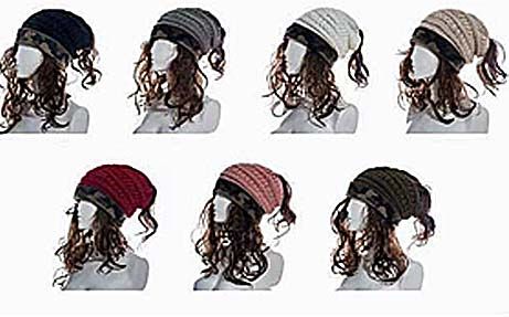 36 Pieces Lady Winter Hat With Ponytail - Winter Beanie Hats