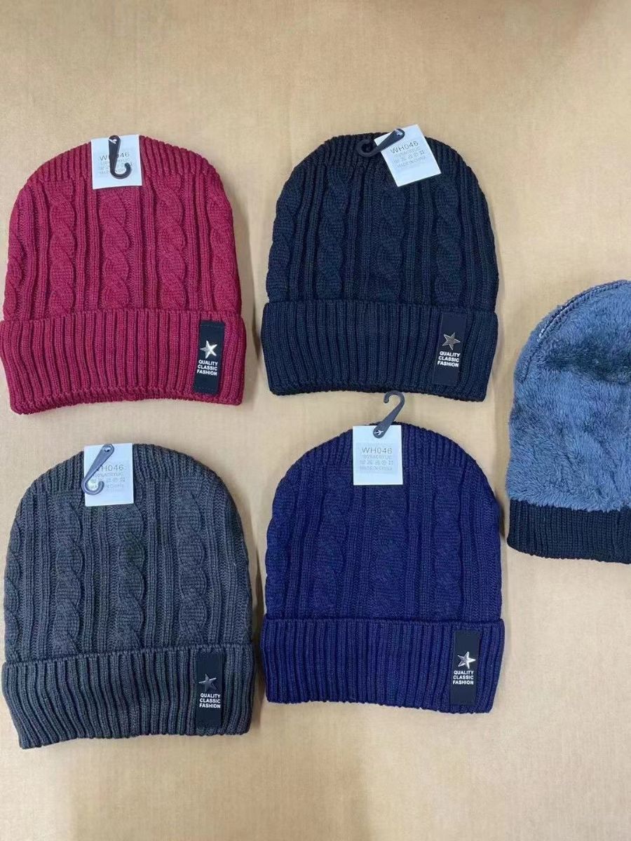 36 Pieces Winter Thermal Cable Hat Lined With Star - Winter Beanie Hats