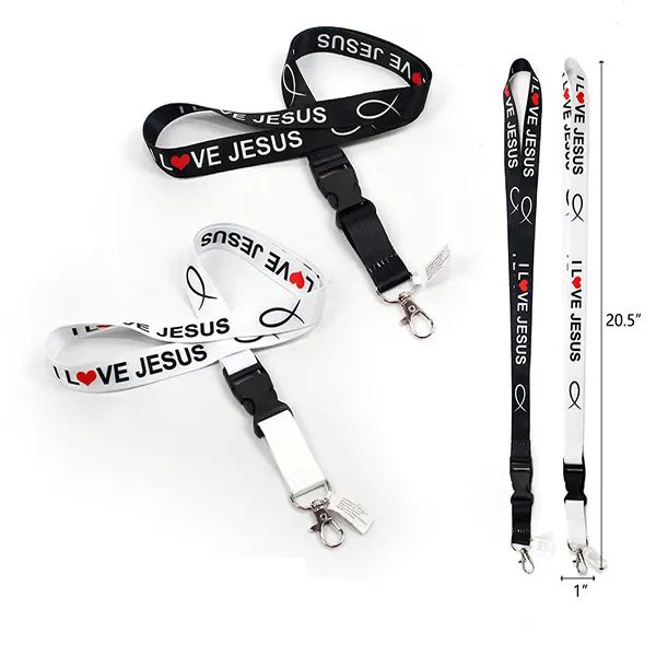 60 Pieces I Love Jesus Lanyard - Necklace - at - alltimetrading.com