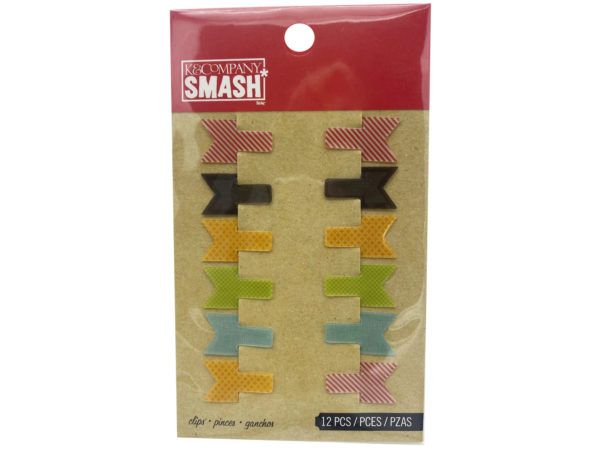126 pieces of Tiny Flag Paper Clip Set