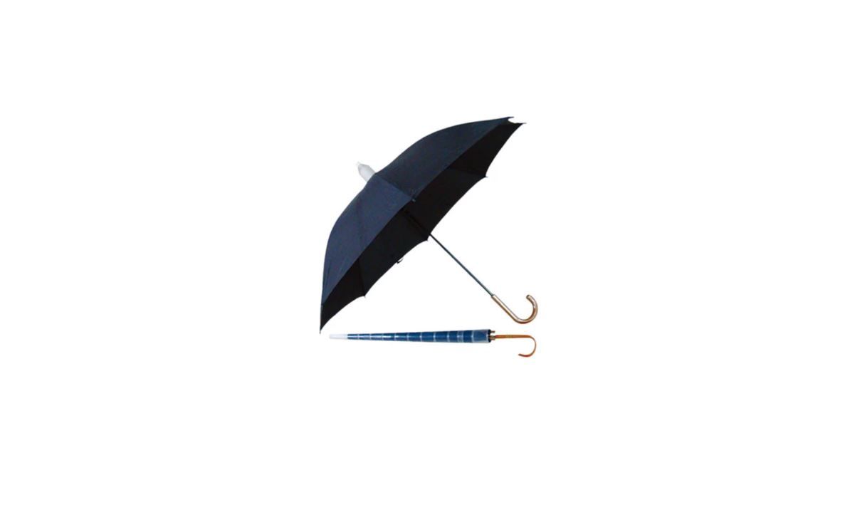48 Pieces of 21" Umbrella With Wood Handle Black Only