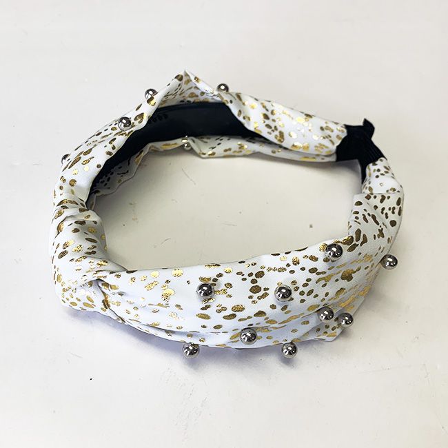 48 Pieces of Headbands Knot Turban Headband Head Wrap With Pearls
