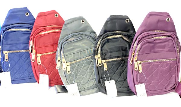 12 Pieces Chest Sling Shoulder Backpacks Bags Fashion Cute Crossbody - Draw String & Sling Packs